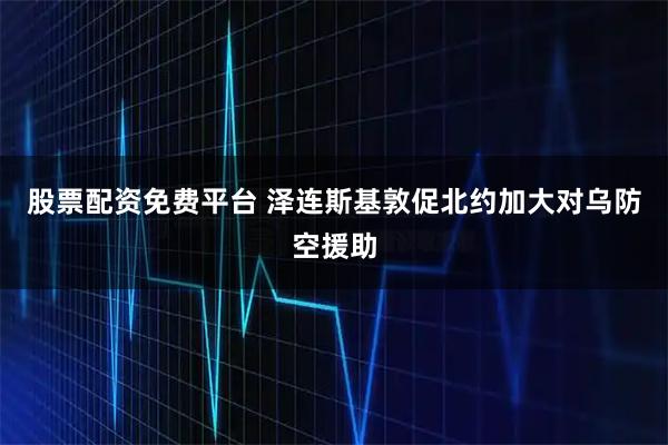 股票配资免费平台 泽连斯基敦促北约加大对乌防空援助